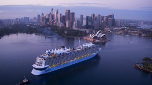 Royal Caribbean Sunset arrival at Sydney Harbour