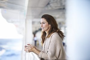 Woman looking into the horizon