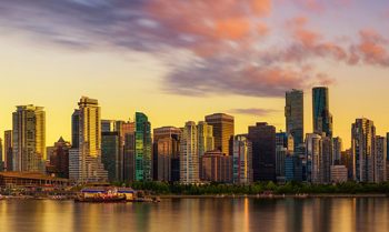 Vancouver Skyline at Sunset