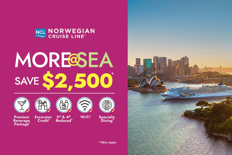 Norwegian Cruise Line Deal More @ Sea + Save $2,500