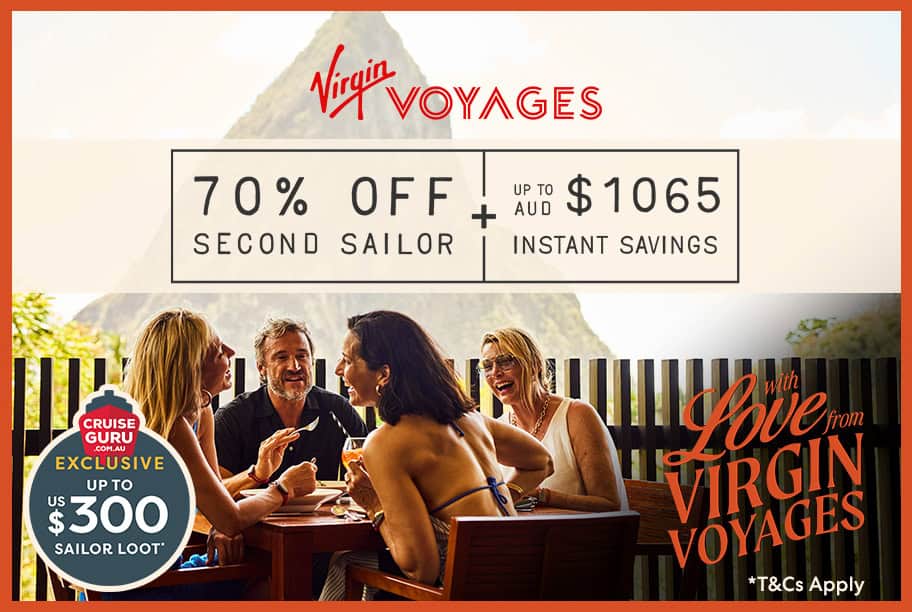 Virgin Voyages - 70% Off Second Sailor + Up to $1,065 Instant Savings