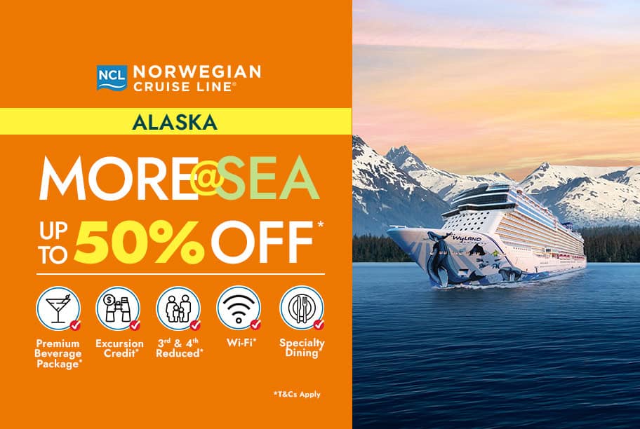Norwegian Cruise Line 50% Off Alaska