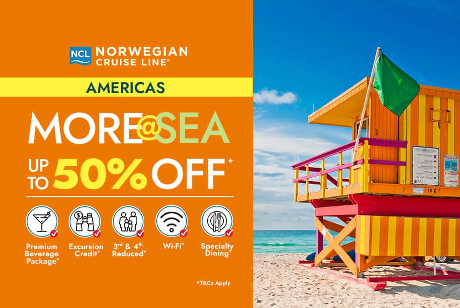 Norwegian Cruise Line 50% Off Americas