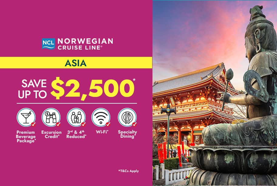 NCL Asia Save $2500
