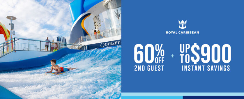 Royal Caribbean 60% off 2nd Guest + Up to $900 Off