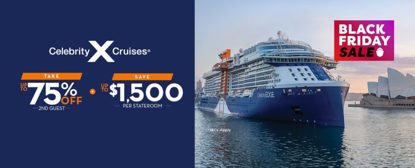 Celebrity Cruises - Save 75% off 2nd Guest + Up to $1,500 Off