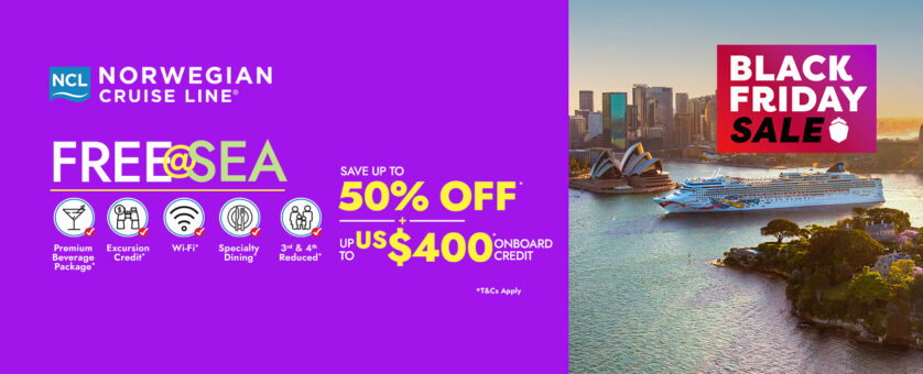 Norwegian Cruise Line - Save Up to 50% + Free @ Sea + Up to US$400 Onboard Credit