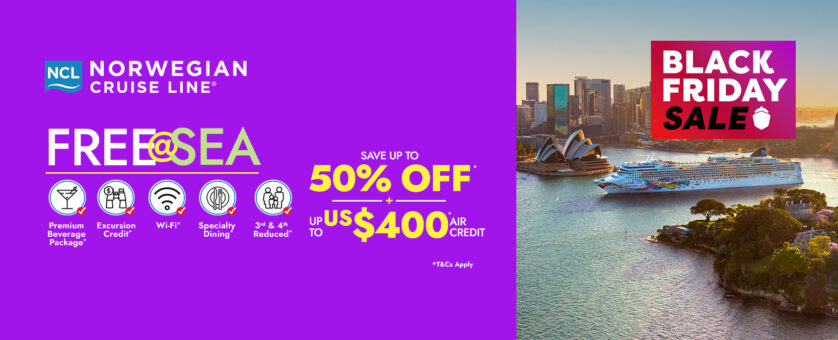 Norwegian Cruise Line - Save Up to 50% + Free @ Sea + Up to US$400 Onboard Credit