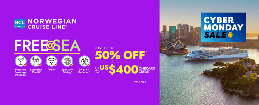 Norwegian Cruise Line - Save Up to 50% + Free @ Sea + Up to US$400 Onboard Credit