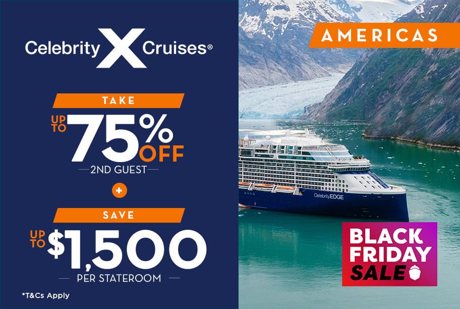 Celebrity Cruises - Save 75% off 2nd Guest + Up to $1,500 Off