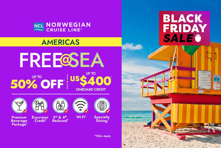 Norwegian Cruise Line - Save Up to 50% + Free @ Sea + Up to US$400 Onboard Credit