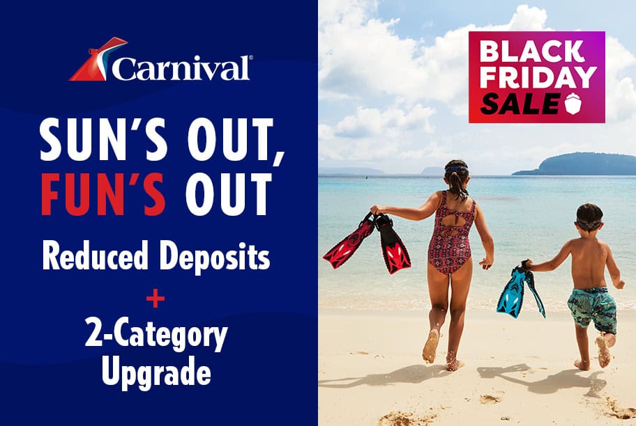 Carnival Cruises Sun's Out Fun's Out - Reduced Deposits + 2-Category Upgrades