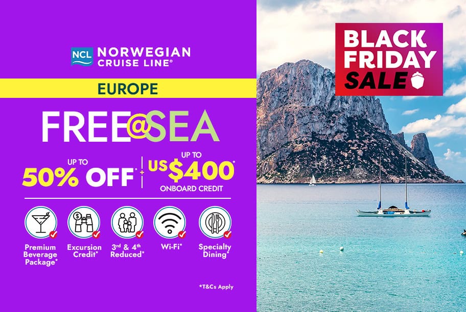 Norwegian Cruise Line - Save Up to 50% + Free @ Sea + Up to US$400 Onboard Credit