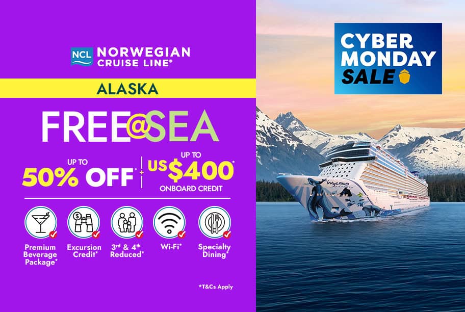 Norwegian Cruise Line - Save Up to 50% + Free @ Sea + Up to US$400 Onboard Credit