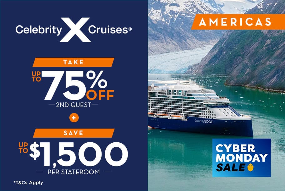 Celebrity Cruises - Save 75% off 2nd Guest + Up to $1,500 Off