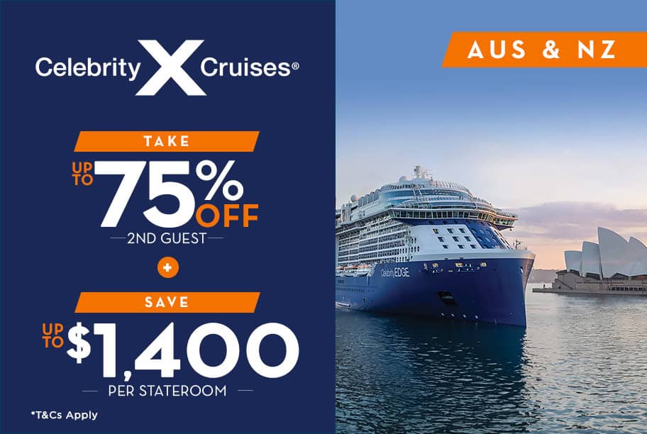 Celebrity Cruises - Save 75% off 2nd Guest + Up to $1,400 Off