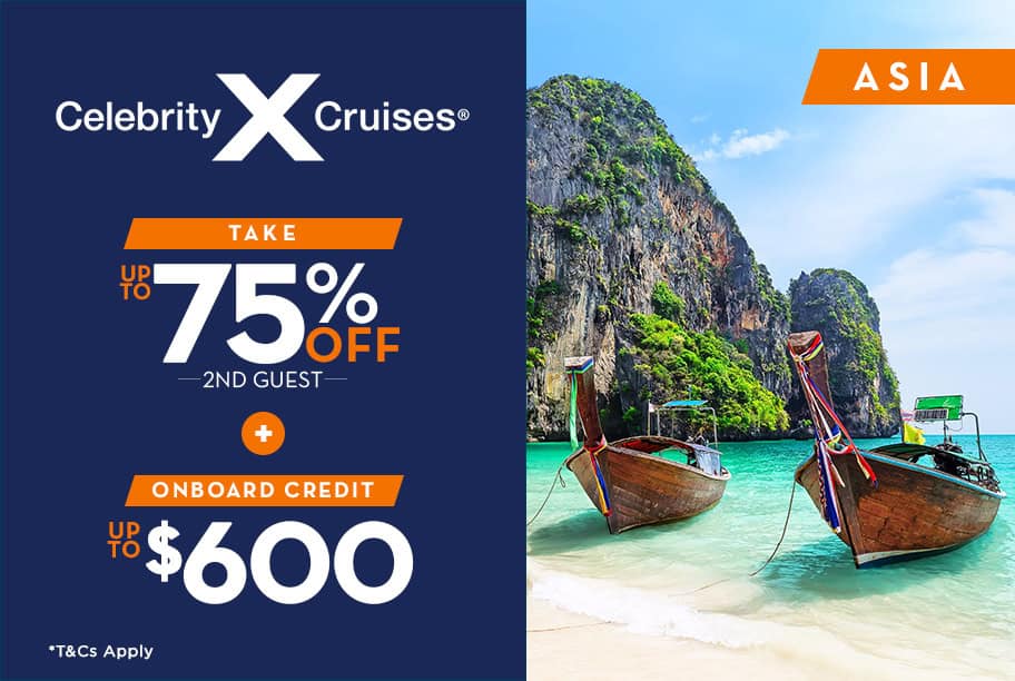 Celebrity - Save 75% + Up to $600 Onboard Credit