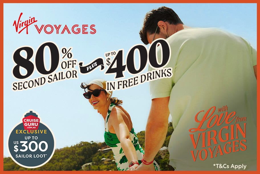 Virgin Voyages - 80% Off 2nd Sailor + Up to $400 Free Drinks